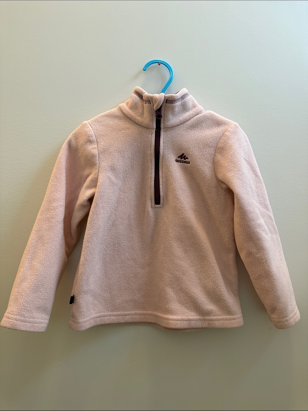 Quechua Pink & Purple Quarter Zip Pullover – 3T Toddler Girl Fleece Sweater